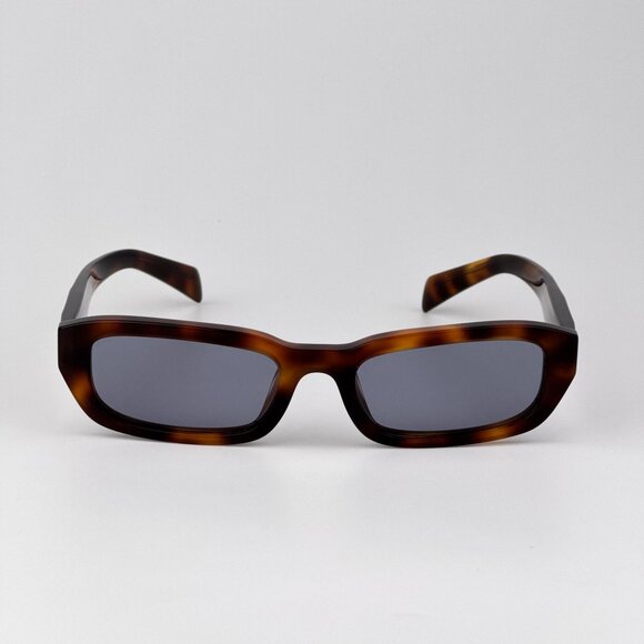 Prada PRB06S Rectangle Sunglasses – Havana Frame with Grey Lenses | Model 15W03N - Picture 1 of 10